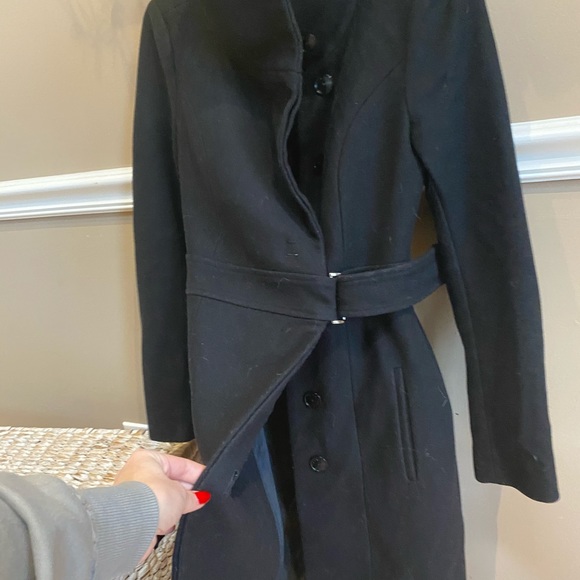 Patrizia Pepe Mock Neck Wool Coat - Picture 4 of 7